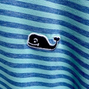 Vineyard Vines Men's Aqua Striped Polo Shirt SZ 3XB.
